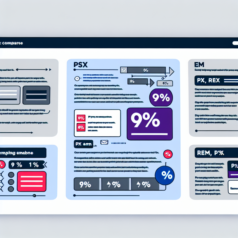CSS에서 사용하는 px rem em % 비교와 활용(CSS Comparison and Usage of px rem em %)